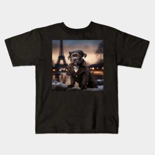 Staffy In Paris Kids T-Shirt